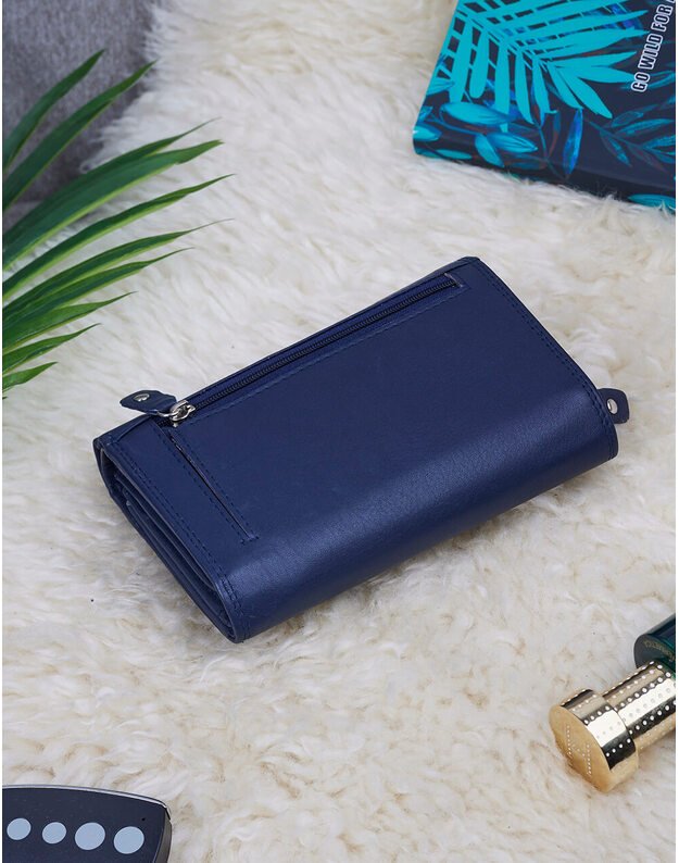 Leather Purse For Women - Blue - MPN121