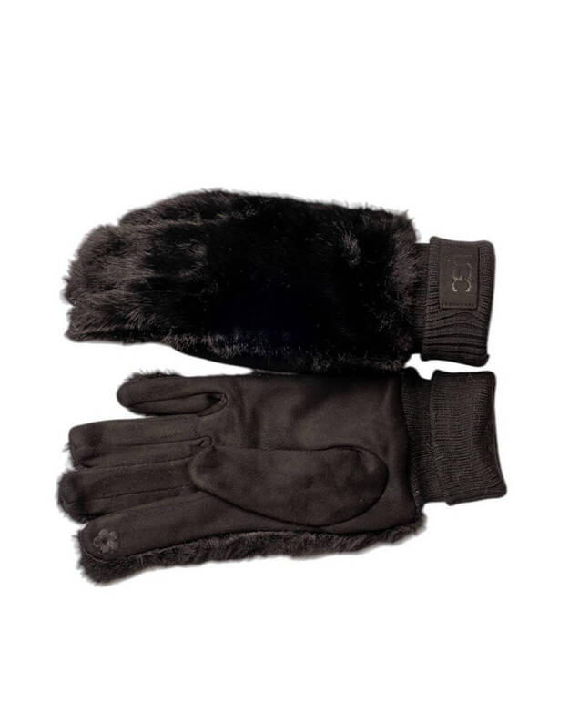 Moteriškos Juodos Pirštinės Su Pašiltinimu Liečiamam Ekranui MB355 1