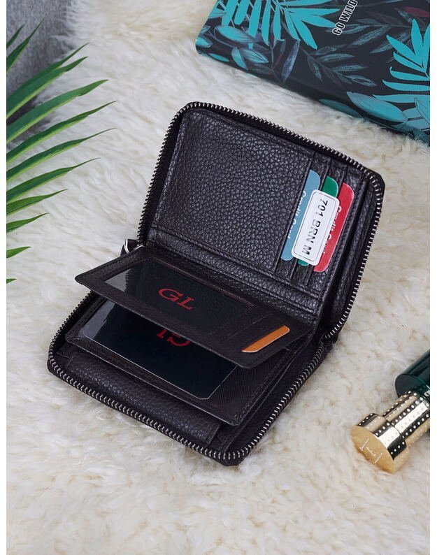 Natūralios Odos Vyriška Piniginė - Ruda- WPV116