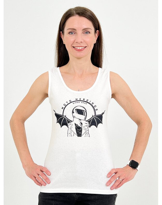 Moteriški marškinėliai Tanktop baltos spalvos MM051 1