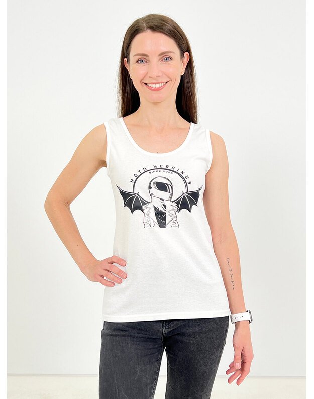 Moteriški marškinėliai Tanktop baltos spalvos MM051 2