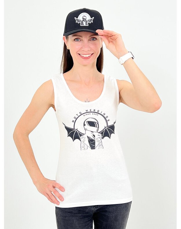 Moteriški marškinėliai Tanktop baltos spalvos MM051 3