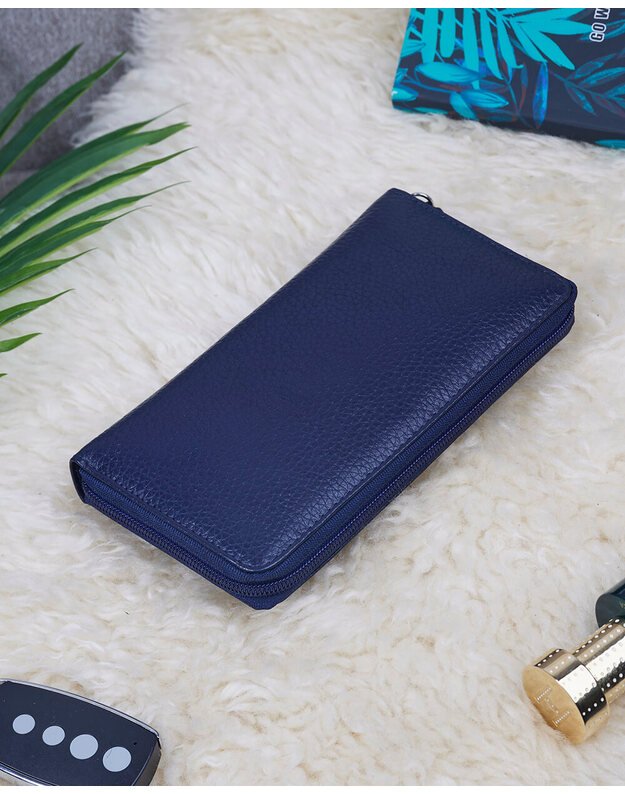 Leather Purse For Women - Blue - MPN123