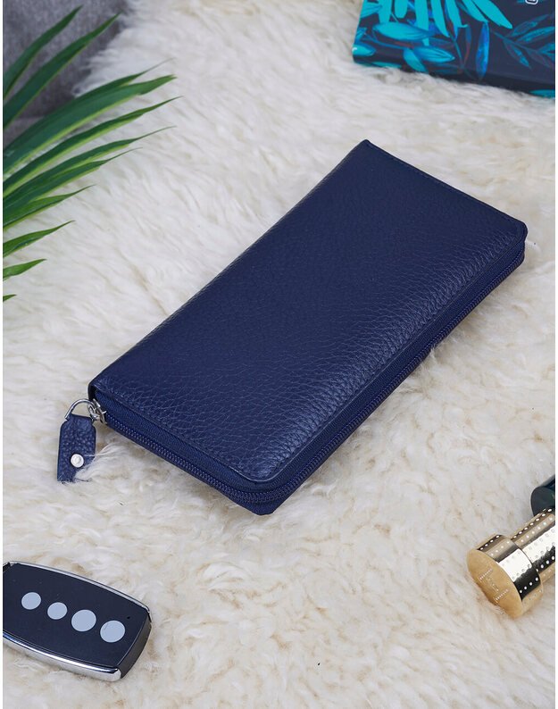 Leather Purse For Women - Blue - MPN123