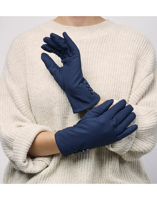 Sieviešu Zilie termo cimdi ar skārienjutīgu ekrānu un sildošu TM23 Sieviešu Zilie termo cimdi ar skārienjutīgu ekrānu un sildošu TM23