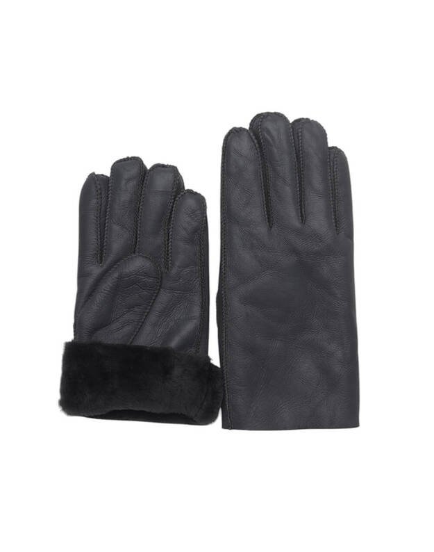 Brūni kažokādas cimdi vīriešiem VK69