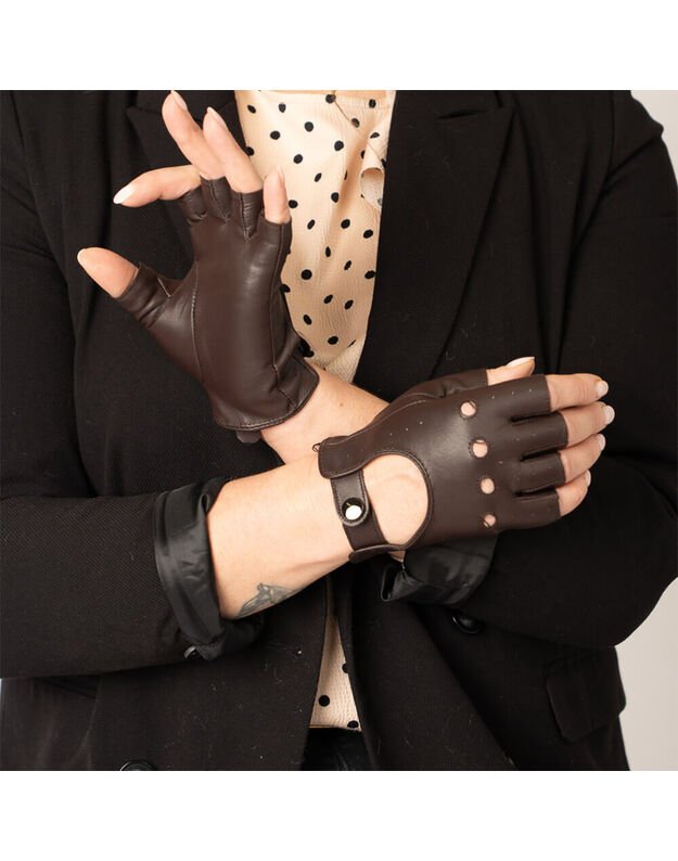 Moteriškos Ožkos Odos pirštinės be pirštų MVP40