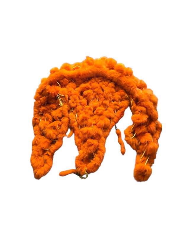 Natūralaus triušio kailio šalikas trikampio formos TRA3001 2