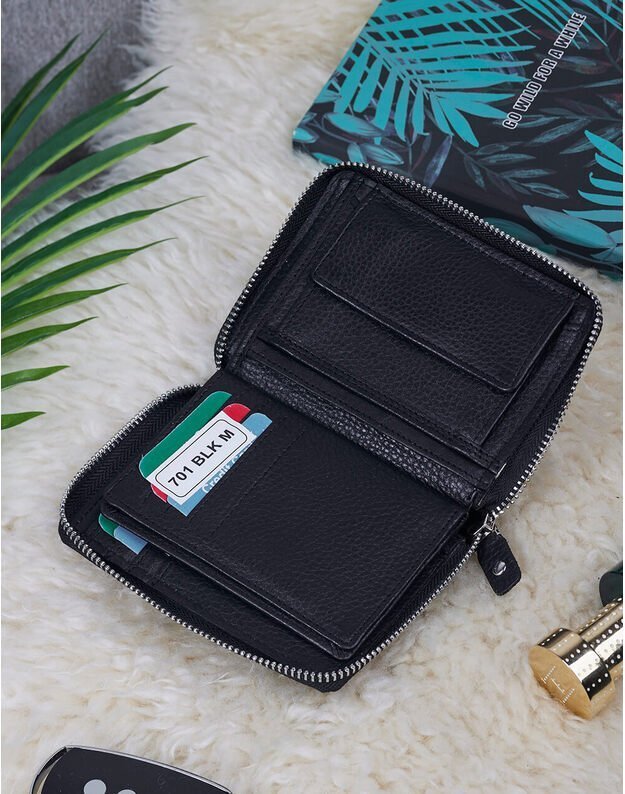 Natūralios Odos Vyriška Piniginė - Juoda- WPV115