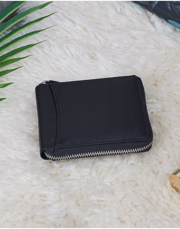 Natūralios Odos Vyriška Piniginė - Juoda- WPV117 3