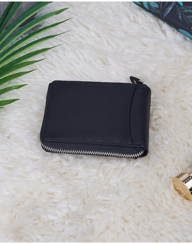 Natūralios Odos Vyriška Piniginė - Juoda- WPV117 4