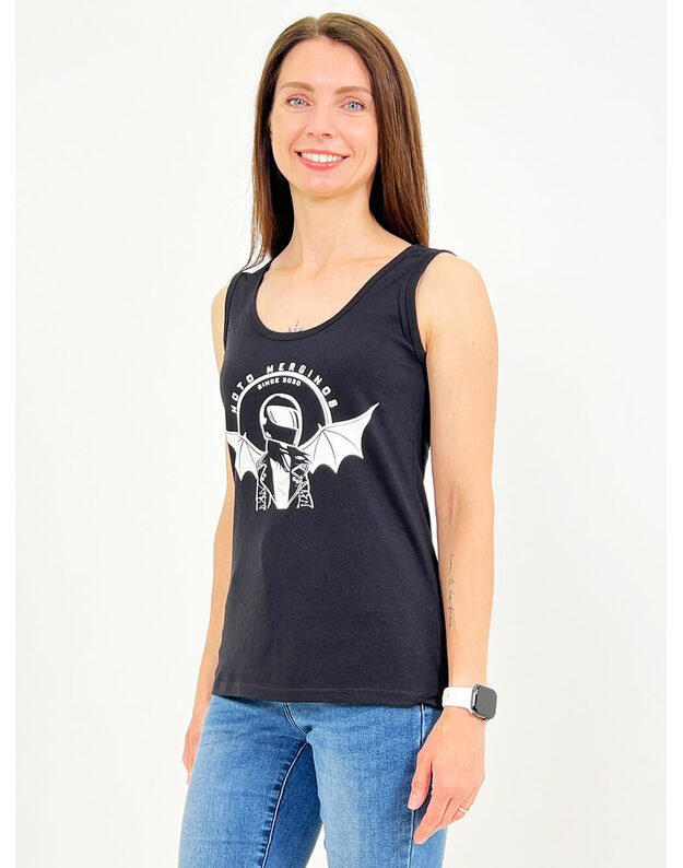 Moteriški marškinėliai Tanktop juodos spalvos MM052 1