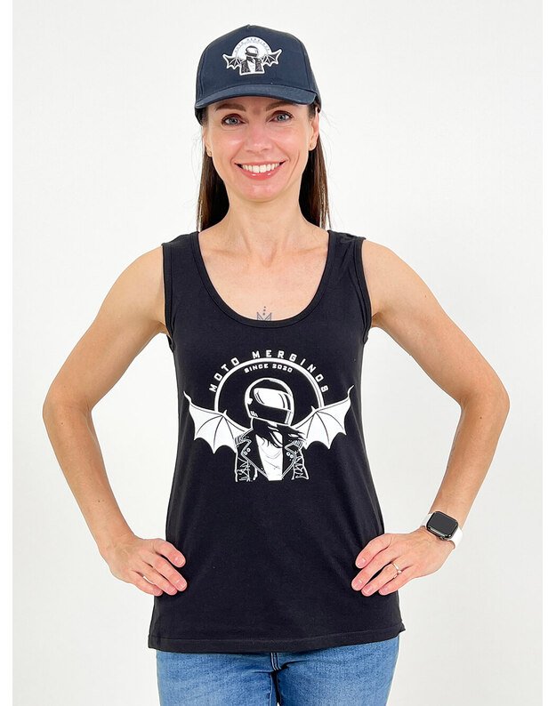 Moteriški marškinėliai Tanktop juodos spalvos MM052 3
