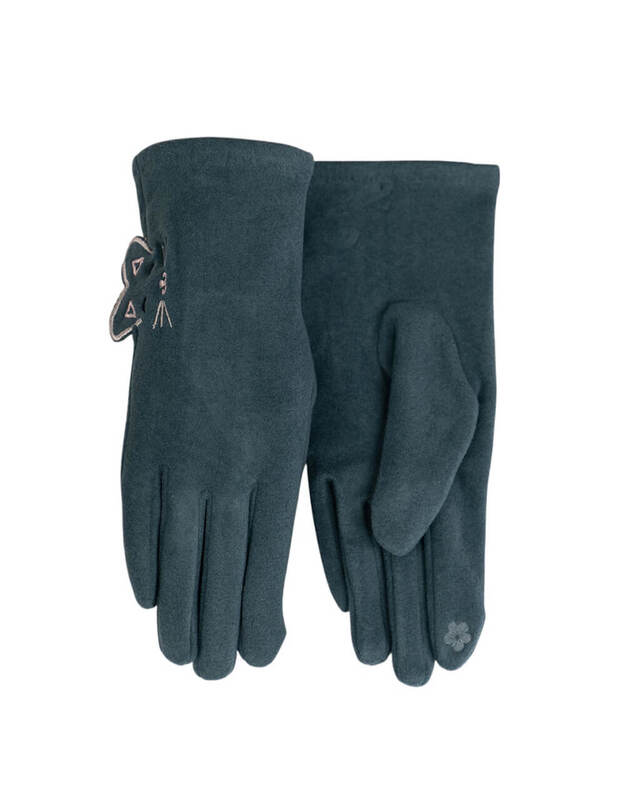 Moteriškos Žalios Pirštinės Su Pašiltinimu Liečiamam Ekranui MB311 Moteriškos Žalios Pirštinės Su Pašiltinimu Liečiamam Ekranui MB311