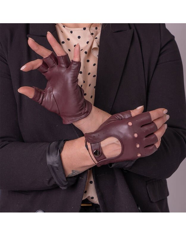 Moteriškos Ožkos Odos pirštinės be pirštų MVP41
