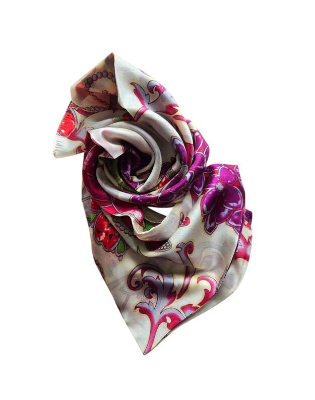 Natūralaus šilko moteriška skarelė SIL027