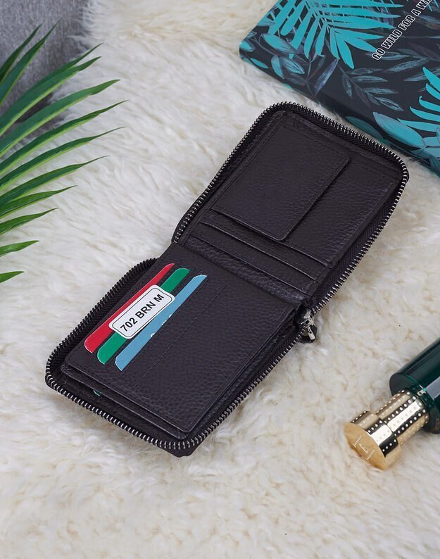 Natūralios Odos Vyriška Piniginė - Ruda- WPV118