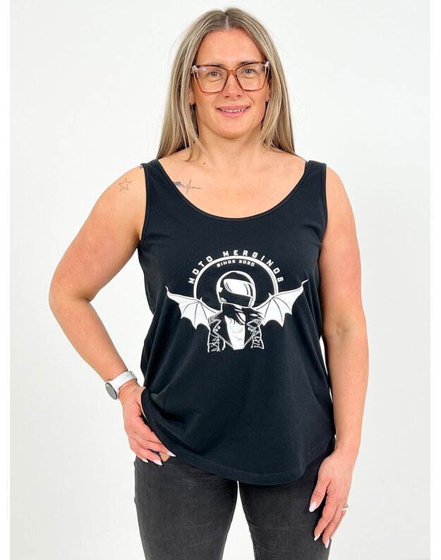 Moteriški marškinėliai Tanktop juodos spalvos MM061