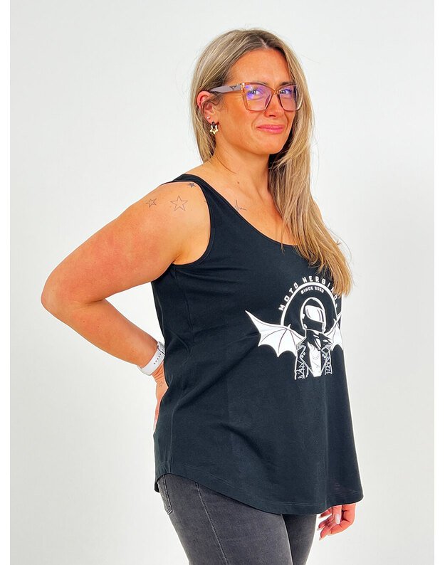 Moteriški marškinėliai Tanktop juodos spalvos MM061 2