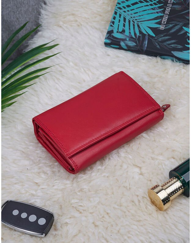 Leather Purse For Women - Red- MPN115