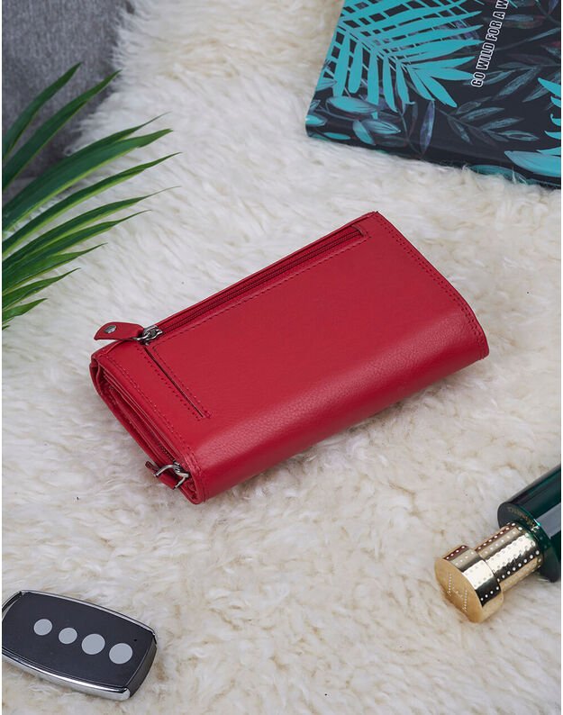 Leather Purse For Women - Red- MPN115