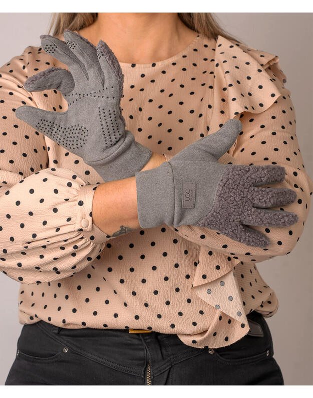 Moteriškos Pilkos Pirštinės Su Pašiltinimu Liečiamam Ekranui MB343