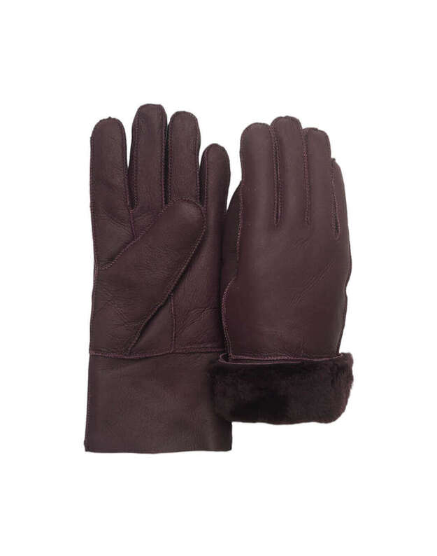 Purple Fur Gloves For Women MKP05 1