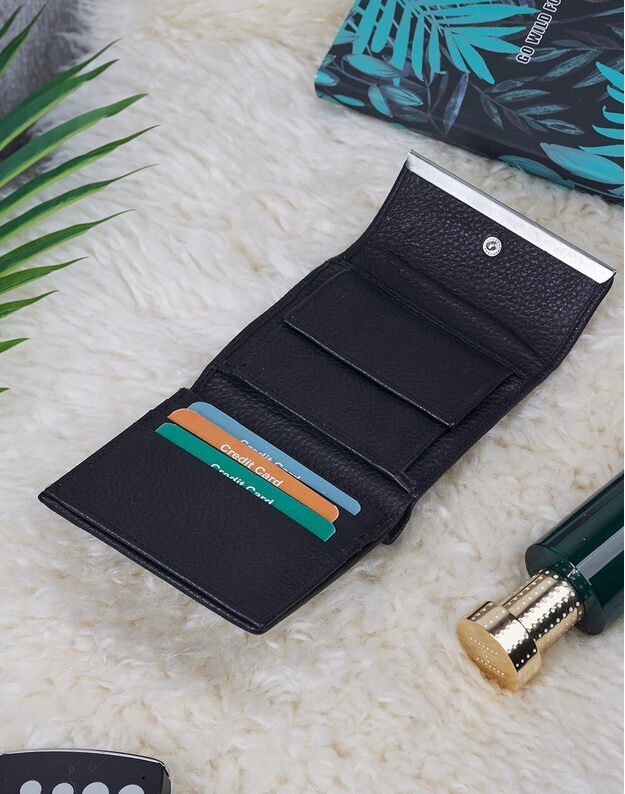 Natūralios Odos Vyriška Piniginė - Juoda- WPV119 1