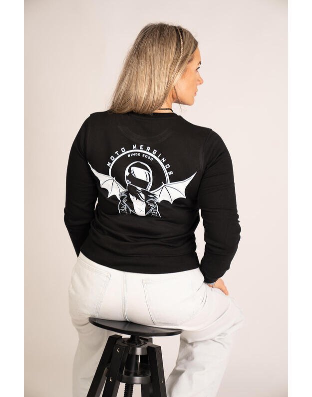 Megztinis be gobtuvo, moteriškas, juodas MM027 1