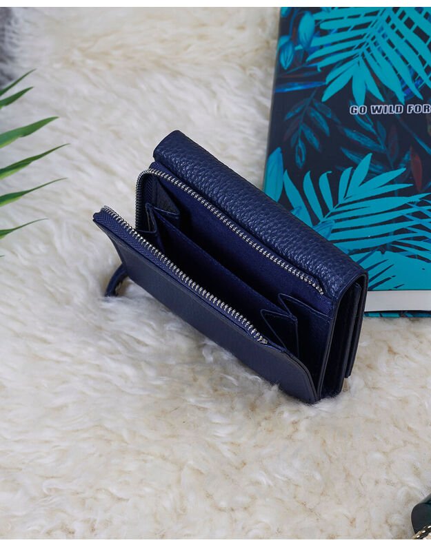 Leather Purse For Women - Blue - MPN146