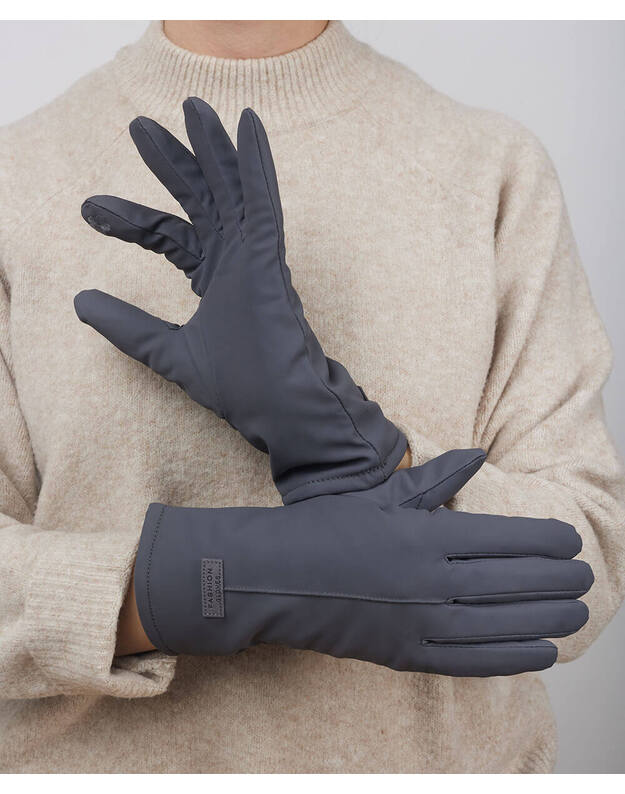 Sieviešu pelēki termo cimdi ar skārienjutīgu ekrānu un sildošu TM25 Sieviešu pelēki termo cimdi ar skārienjutīgu ekrānu un sildošu TM25