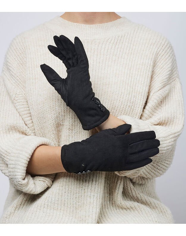 Bambusa sieviešu cimdi ar biezu, sildošu skārienekrānu MBS09 2