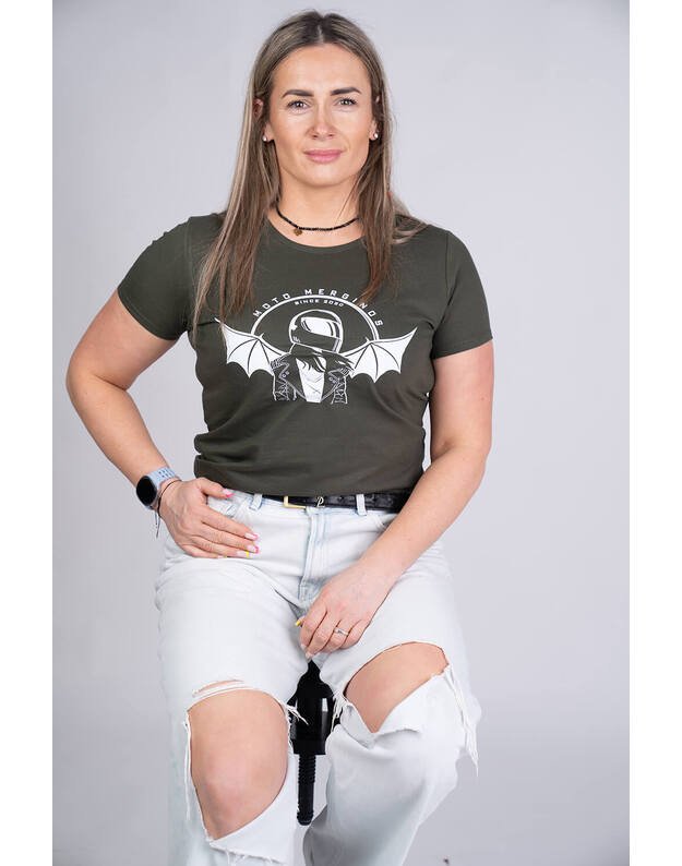 Women's T-shirt ladies B&C green MM004