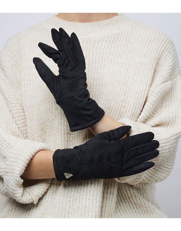 Bambusa sieviešu cimdi ar biezu, sildošu skārienekrānu MBS08 2