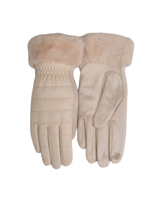 Smėlio Spalvos Moteriškos Pirštinės Su Pašiltinimu EK206 Smėlio Spalvos Moteriškos Pirštinės Su Pašiltinimu EK206