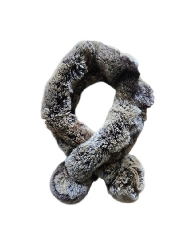 Natūralaus triušio kailio apykaklė KR019