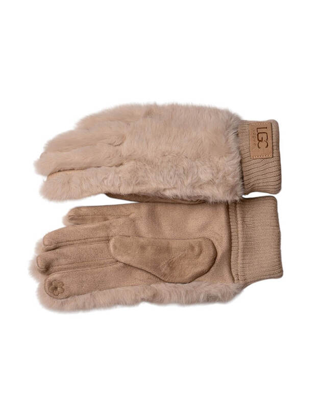 Moteriškos Smėlio Spalvos Pirštinės Su Pašiltinimu Liečiamam Ekranui MB351 1