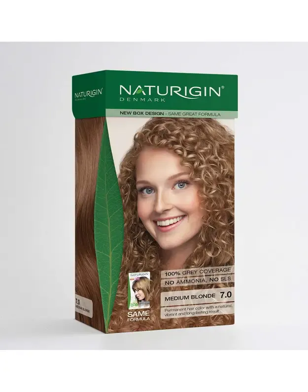 NATURIGIN® - permanent hair dye without ammonia and parabens Natural Medium Blonde 7.0