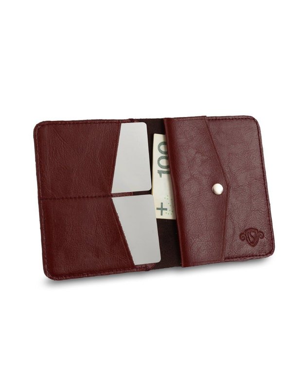 Tievs ādas vīriešu maks ar monētu nodalījumu SOLIER SW15 SLIM BROWN