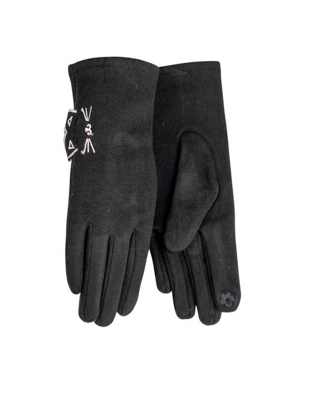 Moteriškos Juodos Pirštinės Su Pašiltinimu Liečiamam Ekranui MB310 Moteriškos Juodos Pirštinės Su Pašiltinimu Liečiamam Ekranui MB310