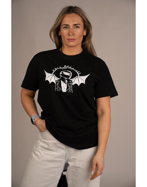 Women's oversized T-shirt in black MM035