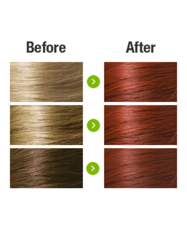 NATURIGIN® - ilgalaikiai plaukų dažai be amoniako ir be parabenų Medium Blonde Deep Red 7.55