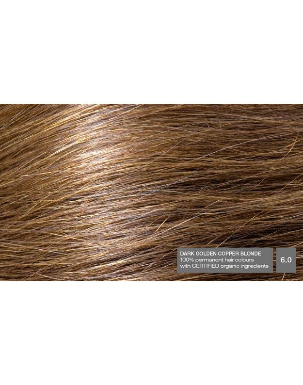 NATURIGIN® - ilgalaikiai plaukų dažai be amoniako ir be parabenų Dark Copper Golden Blonde 6.0