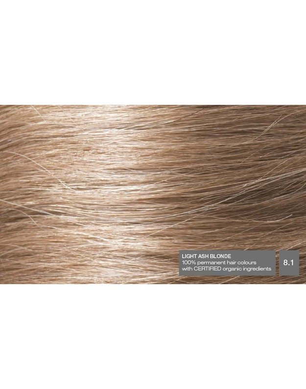 NATURIGIN® - ilgalaikiai plaukų dažai be amoniako ir be parabenų Light Ash Blonde 8.1