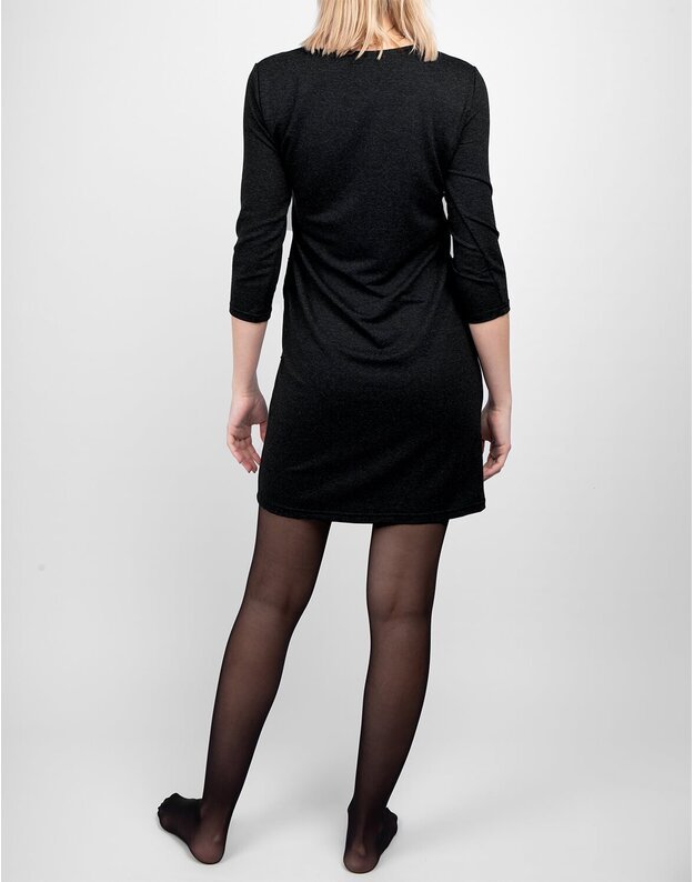 Moteriška juoda laisvalaikio suknelė LEN06-4