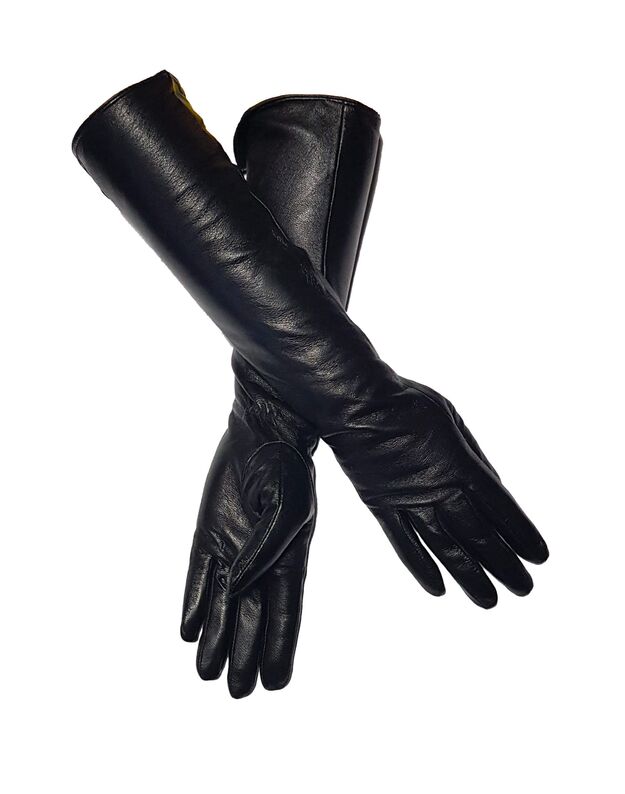 Forli Black Leather Gloves 8