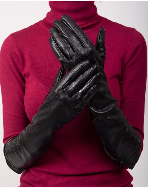 Forli Black Leather Gloves 8