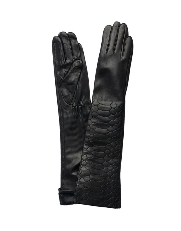 Long Goatskin Gloves For Women With Extra Polar Fleece Layer Online