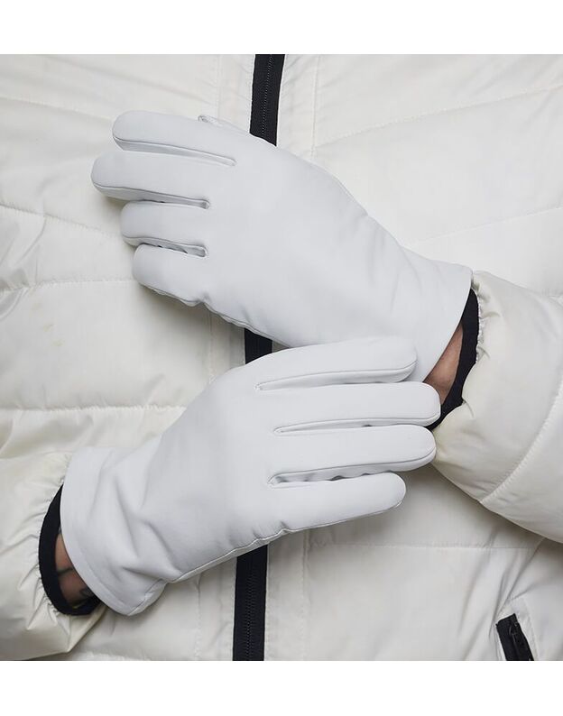 White Goatskin Gloves For Men With Extra Wool Layer Online