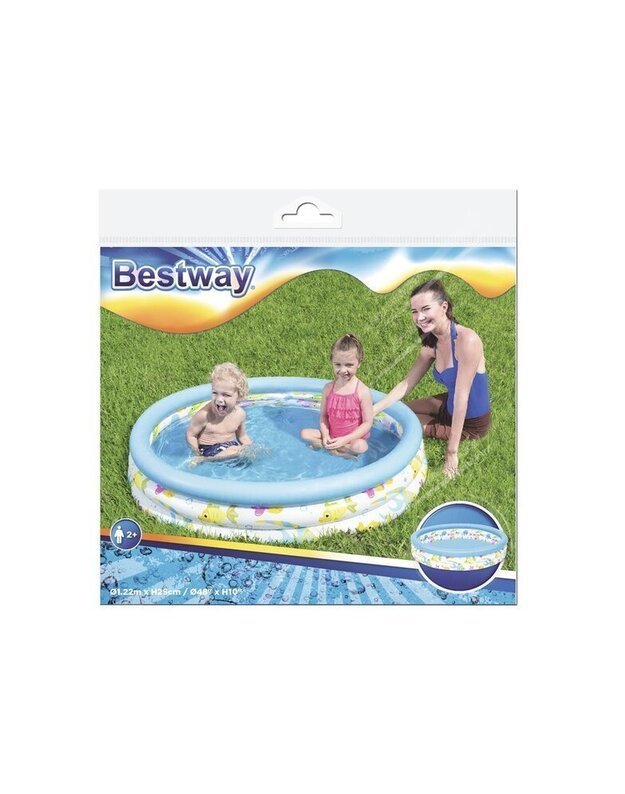  Bestway pripučiamas baseinas vaikams 122x25cm 